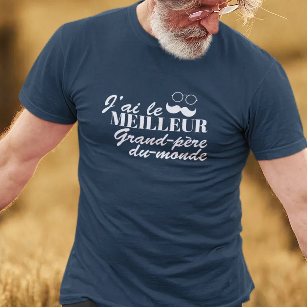 J'ai Le Meilleur Grand-Père Du Monde Men's Organic Tee - Create Marketplace