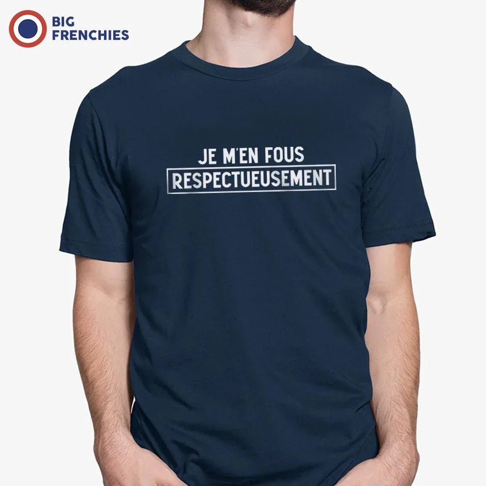 Je M'en Fous Respectueusement Men's Organic Cotton Tee - Create Marketplace
