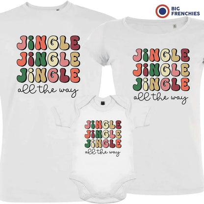 Jingle All The Way Christmas Matching Family Organic Tees (Set of 3) - Create Marketplace