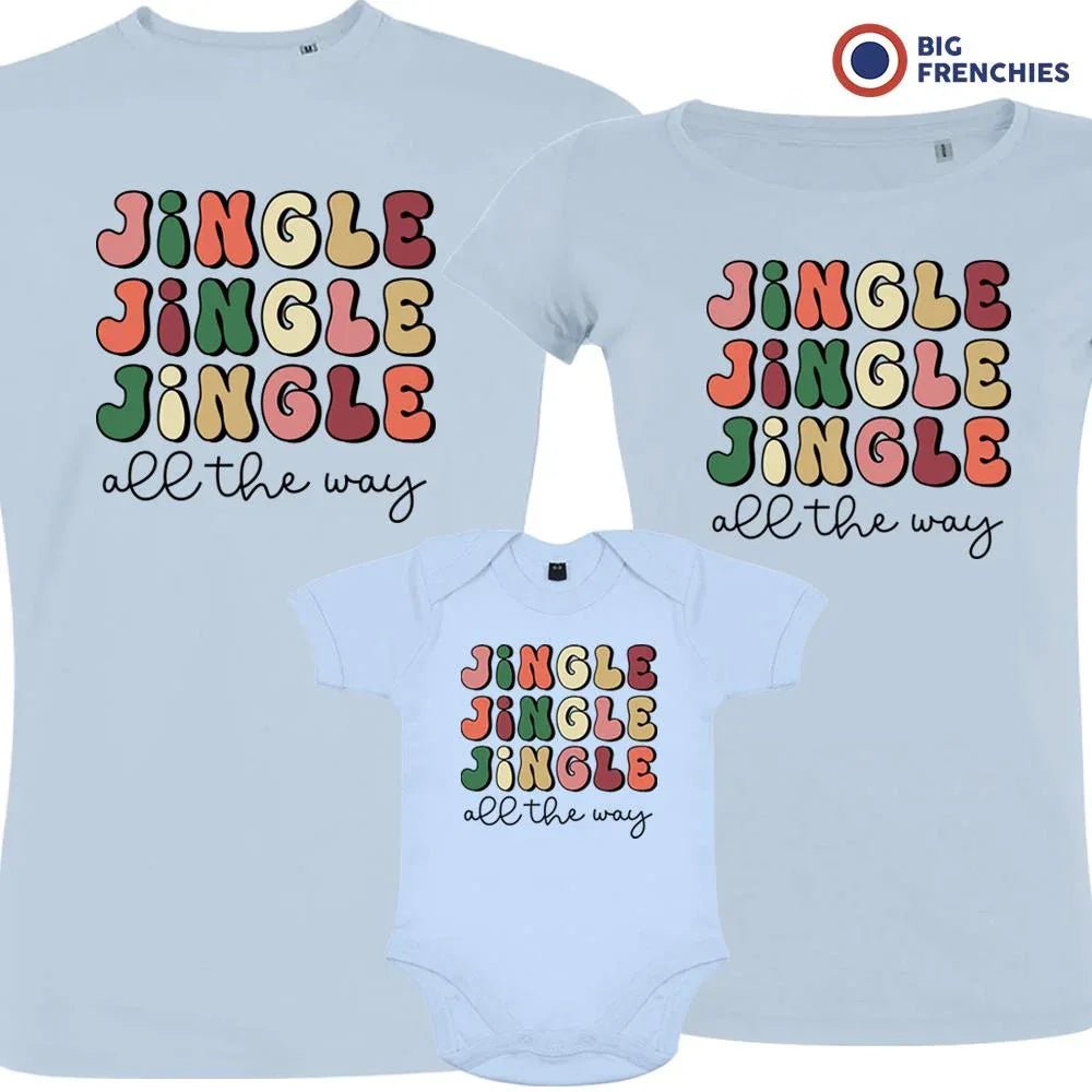 Jingle All The Way Christmas Matching Family Organic Tees (Set of 3) - Create Marketplace