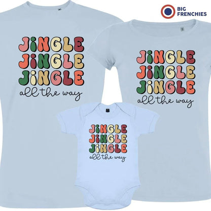 Jingle All The Way Christmas Matching Family Organic Tees (Set of 3) - Create Marketplace