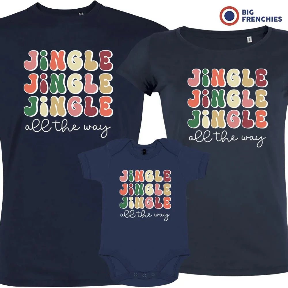 Jingle All The Way Christmas Matching Family Organic Tees (Set of 3) - Create Marketplace