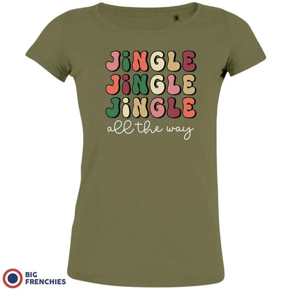 Jingle All The Way Christmas Women's Organic Cotton Tee - Create Marketplace