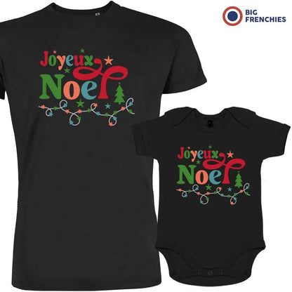 Joyeux Noël Christmas Dad and Child Organic Cotton family Set (Set of 2) - Create Marketplace