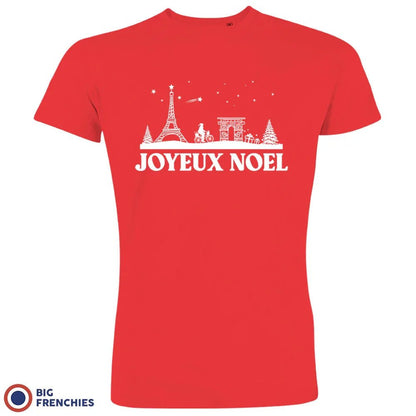 Joyeux Noël Paris Christmas Men's Organic Cotton Tee - Create Marketplace