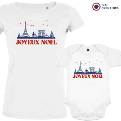 Joyeux Noël Paris Christmas Mom and Child Organic Cotton family Set (Set of 2) - Create Marketplace