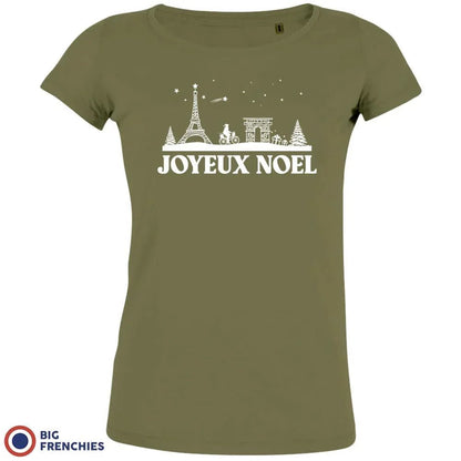 Joyeux Noël Paris Christmas Women's Organic Cotton Tee - Create Marketplace