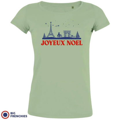 Joyeux Noël Paris Christmas Women's Organic Cotton Tee - Create Marketplace