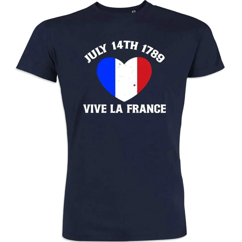 July 14Th Vive La France Tower Men's Organic Cotton Tee - Create Marketplace