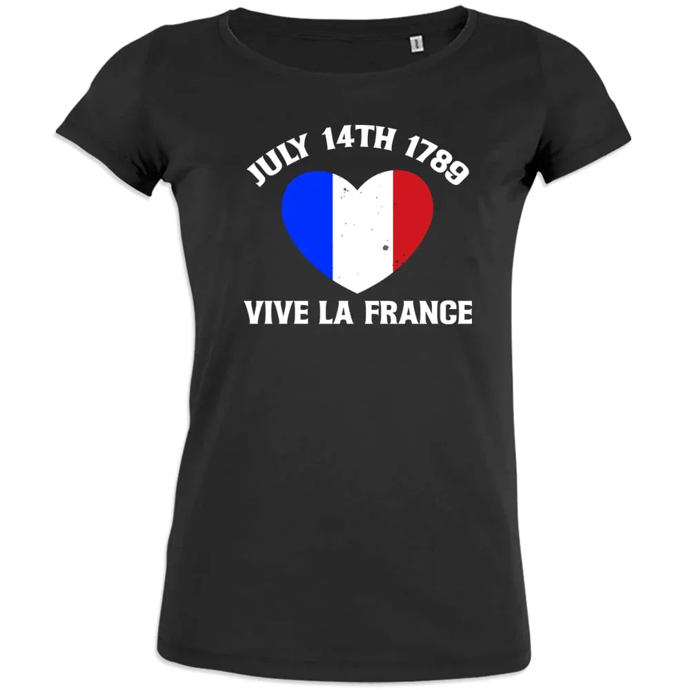 July 14Th Vive La France Women's Organic Cotton Tee - Create Marketplace
