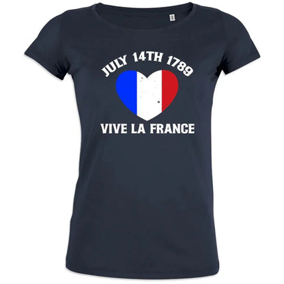 July 14Th Vive La France Women's Organic Cotton Tee - Create Marketplace