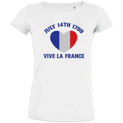 July 14Th Vive La France Women's Organic Cotton Tee - Create Marketplace