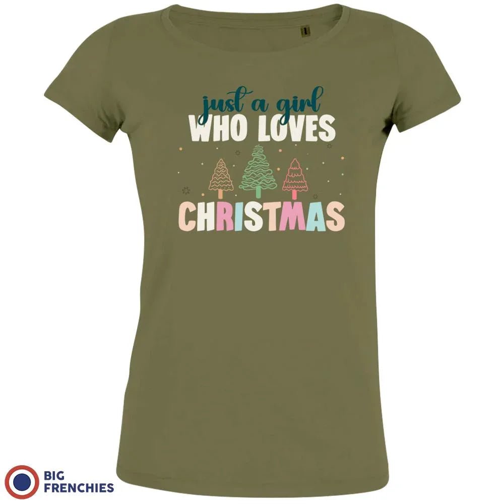 Just A Girl Who Loves Christmas Women's Organic Cotton Tee - Create Marketplace