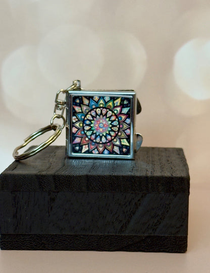 Keychain Mirror - Quilt Flower - Create Marketplace