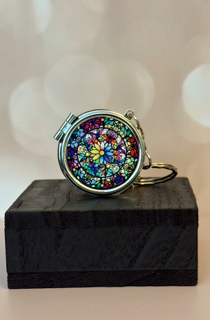 Keychain Mirror - Stained Flower - Create Marketplace