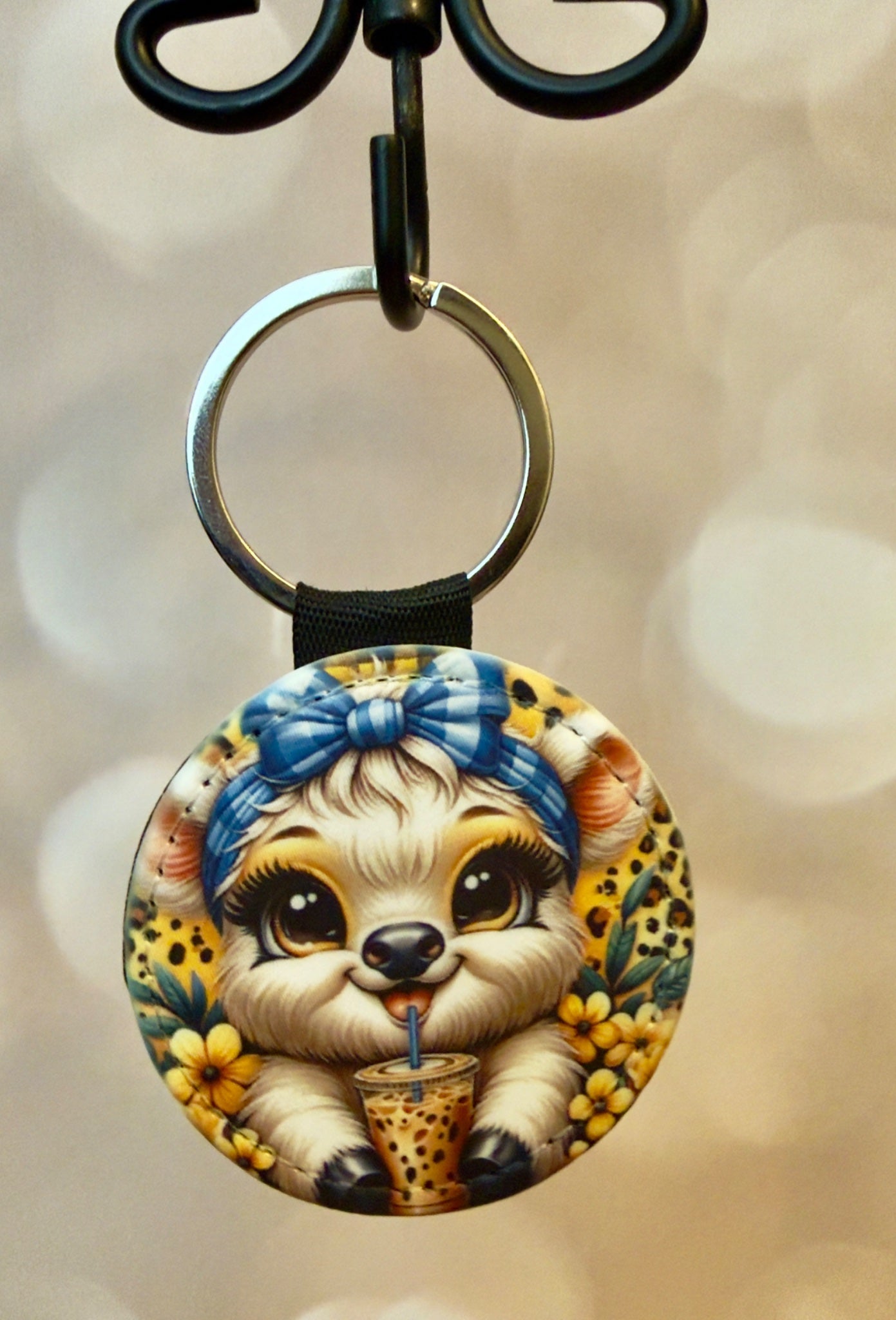 Keychain (R) - Cow Coffee - Create Marketplace