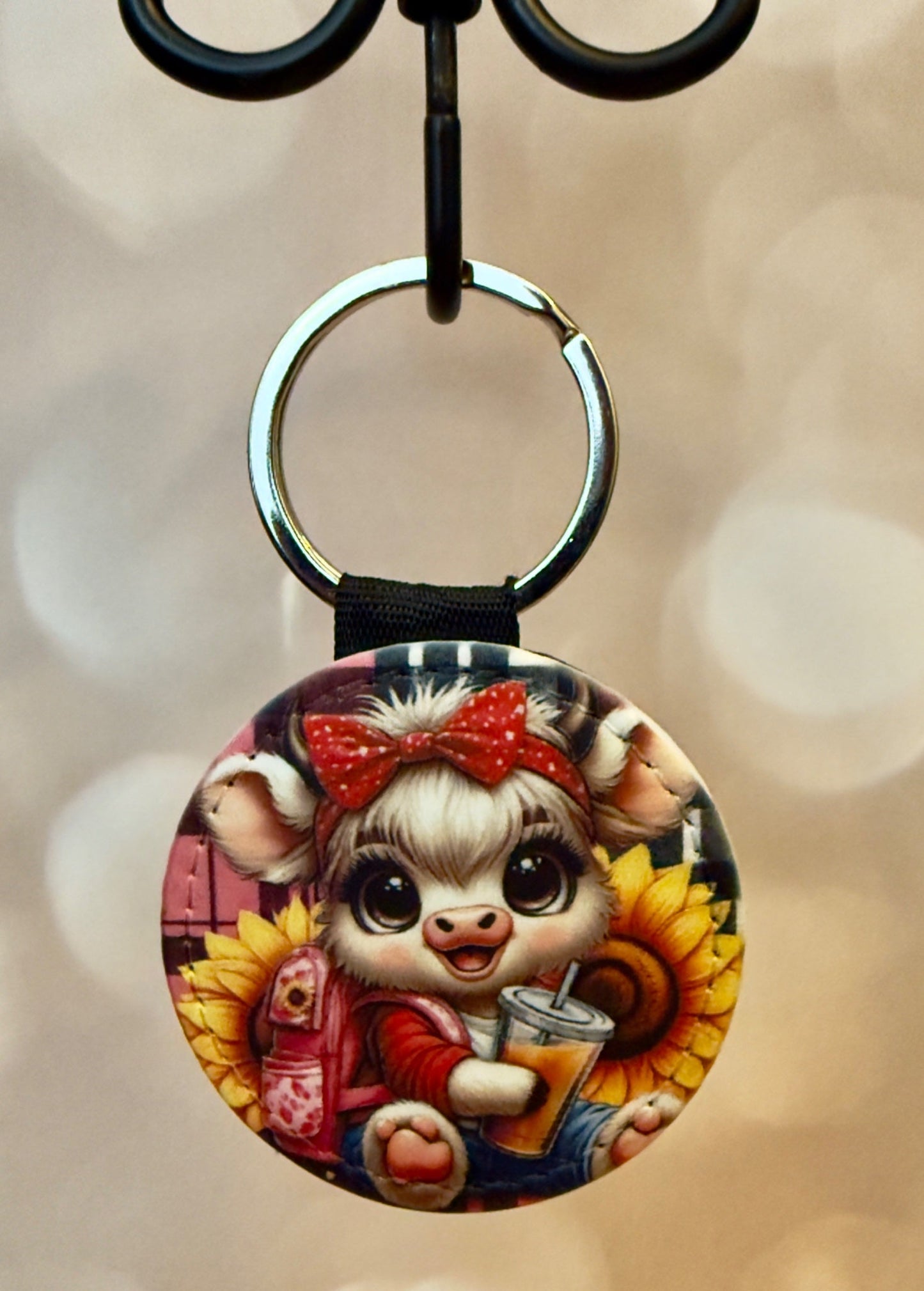 Keychain (R) - Cow Coffee - Create Marketplace