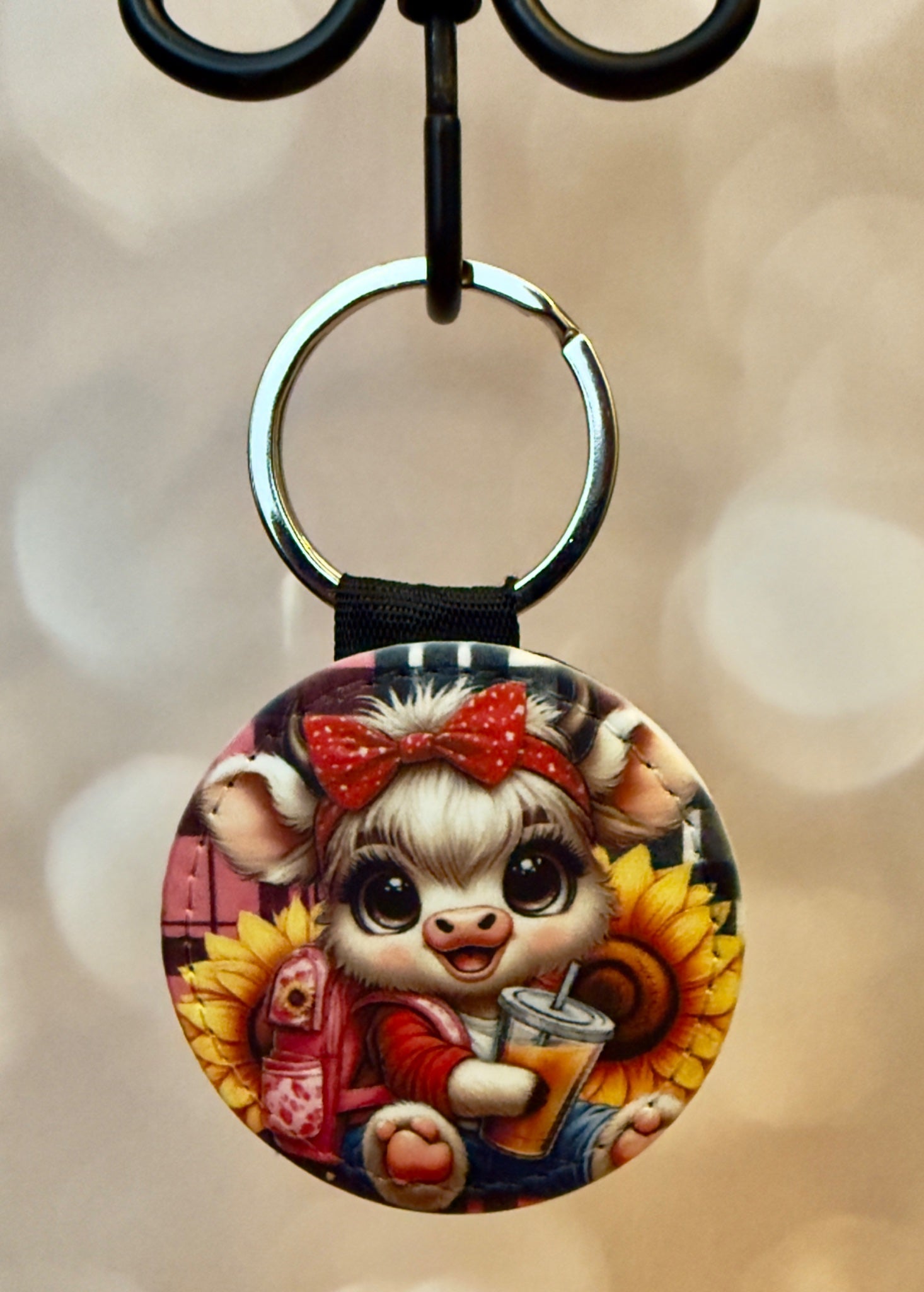 Keychain (R) - Cow Coffee - Create Marketplace
