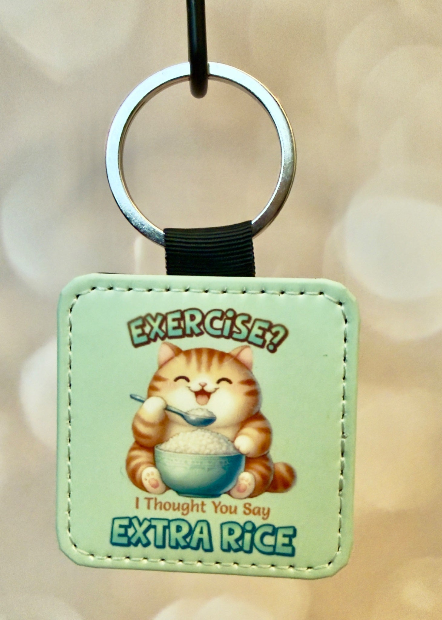 Keychain (Sq) - Extra Rice - Create Marketplace