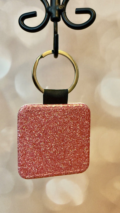 Keychain (Sq) - Glitteraly Can't - Create Marketplace