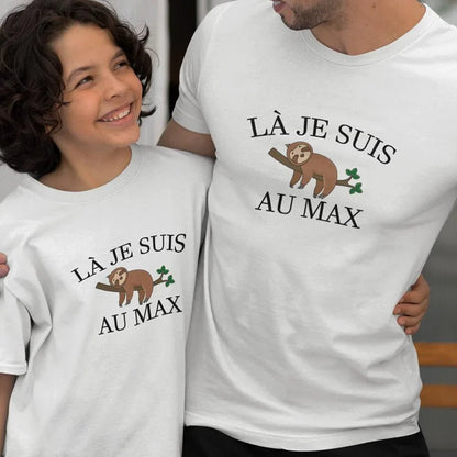 Là Je Suis Au Max Dad and Child Organic Cotton T-Shirts family Set (Set of 2) - Create Marketplace