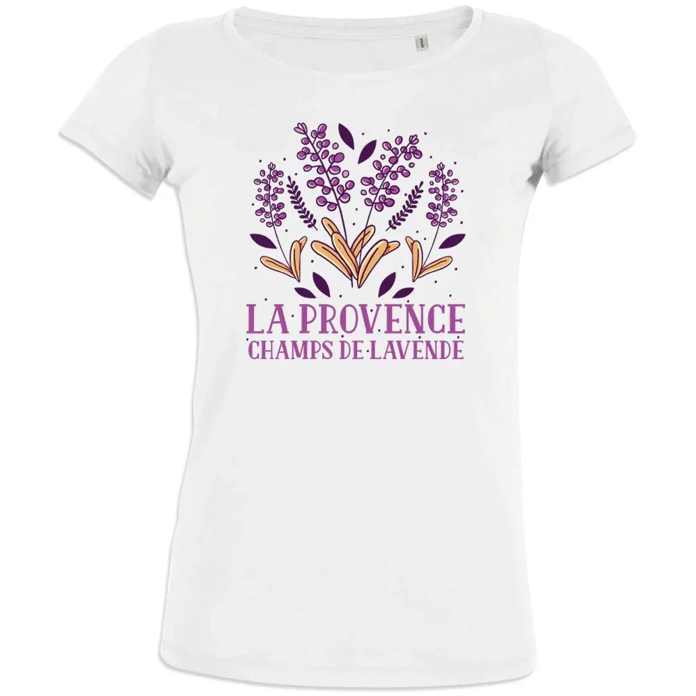 La Provence Champs De Lavande Women's Organic Cotton Tee - Create Marketplace