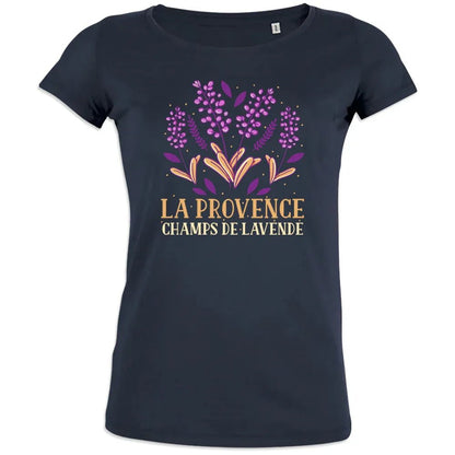 La Provence Champs De Lavande Women's Organic Cotton Tee - Create Marketplace
