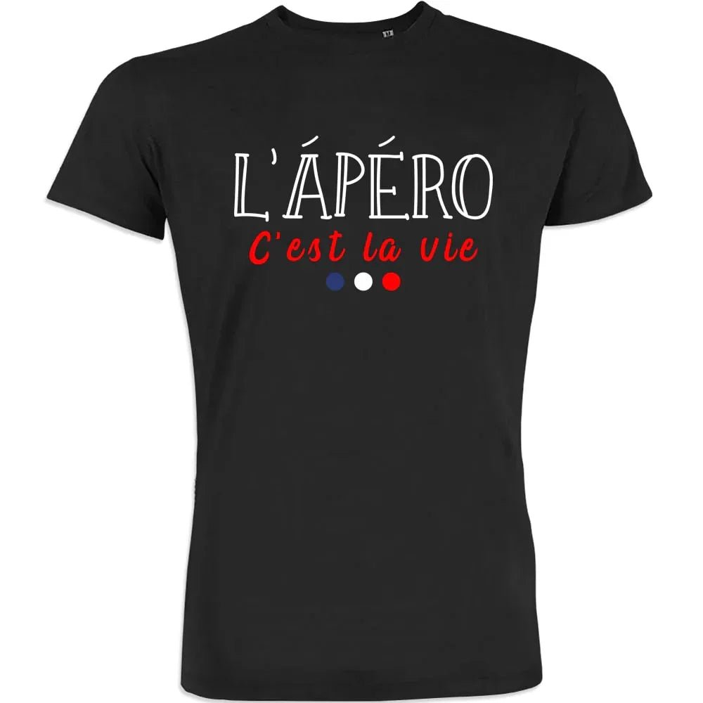 L'apéro C'est La Vie Men's Organic Cotton Tee - Create Marketplace