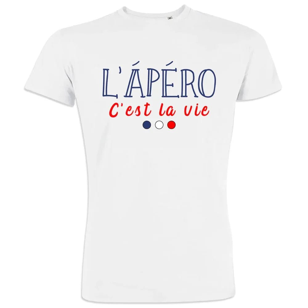 L'apéro C'est La Vie Men's Organic Cotton Tee - Create Marketplace