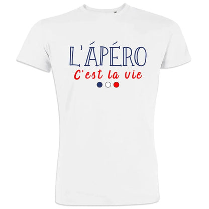 L'apéro C'est La Vie Men's Organic Cotton Tee - Create Marketplace