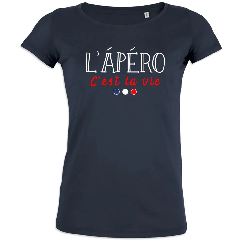 L'apéro C'est La Vie Women's Organic Cotton Tee - Create Marketplace