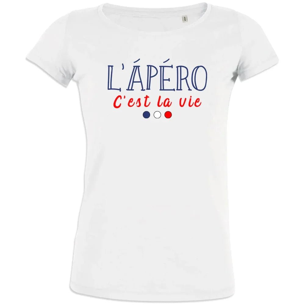L'apéro C'est La Vie Women's Organic Cotton Tee - Create Marketplace