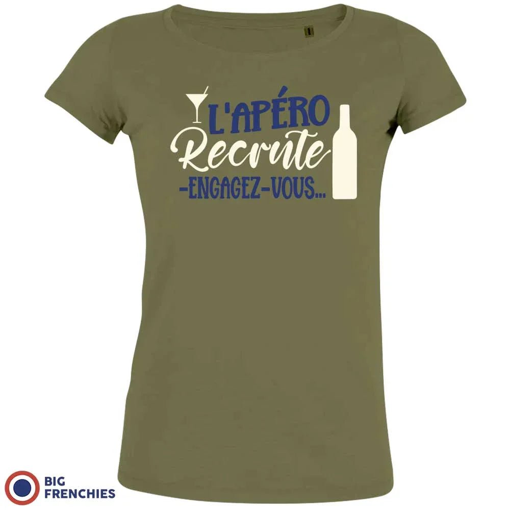L'apéro Recrute Engagez-Vous Women's Organic Cotton Tee - Create Marketplace
