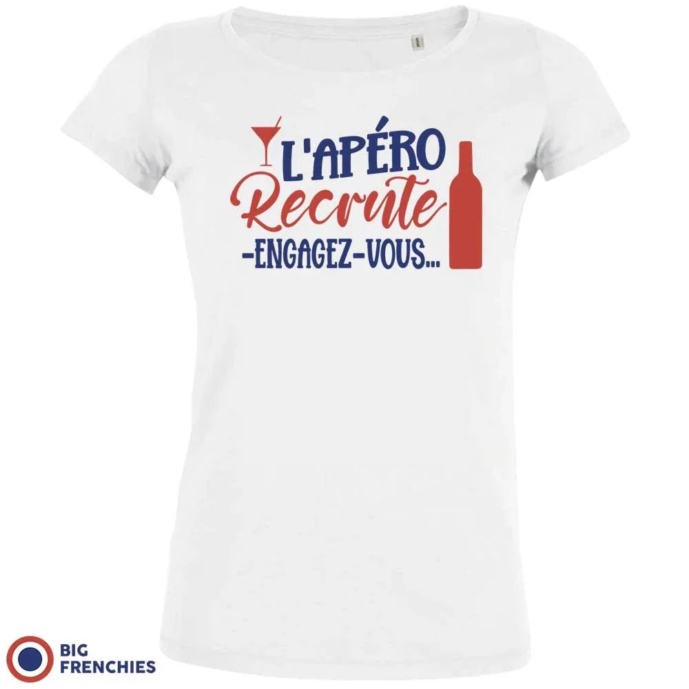 L'apéro Recrute Engagez-Vous Women's Organic Cotton Tee - Create Marketplace