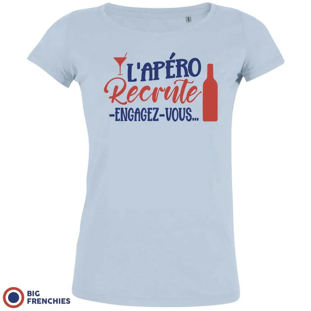 L'apéro Recrute Engagez-Vous Women's Organic Cotton Tee - Create Marketplace