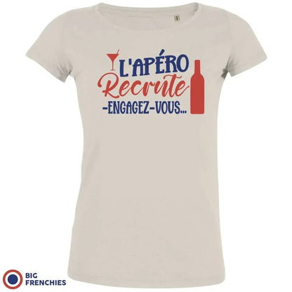 L'apéro Recrute Engagez-Vous Women's Organic Cotton Tee - Create Marketplace
