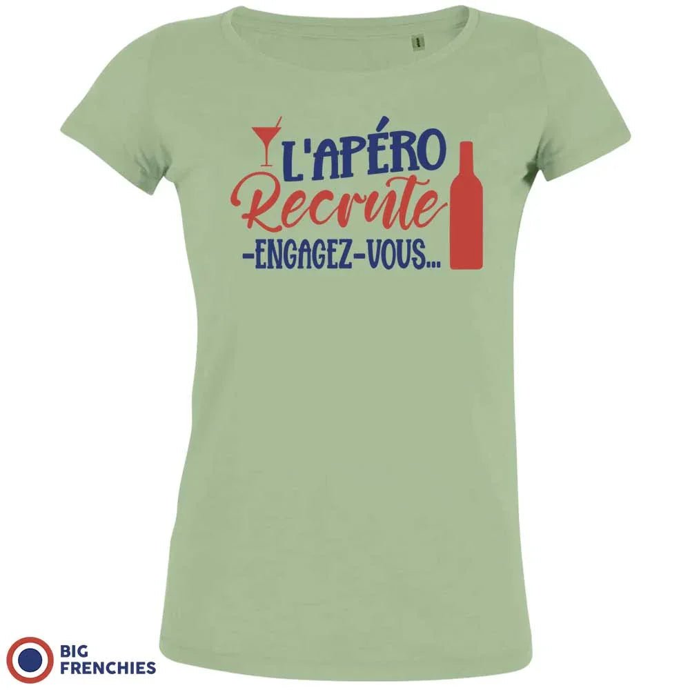 L'apéro Recrute Engagez-Vous Women's Organic Cotton Tee - Create Marketplace