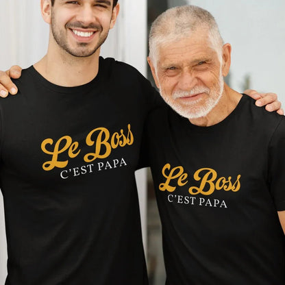 Le Boss C'est Papa Men's Organic Cotton Tee - Create Marketplace