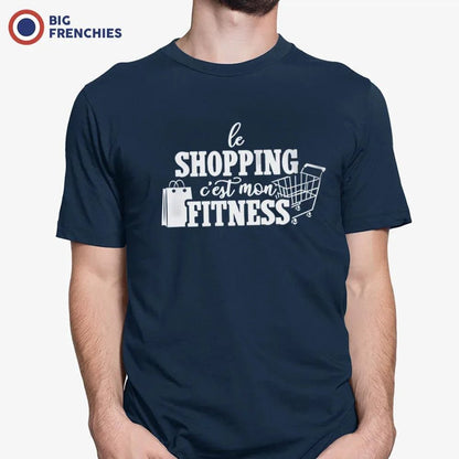 Le Shopping C'est Mon Fitness Men's Organic Cotton Tee - Create Marketplace