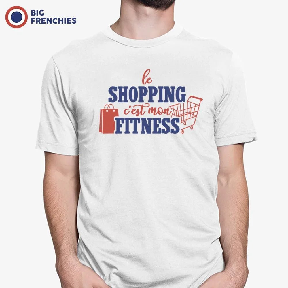 Le Shopping C'est Mon Fitness Men's Organic Cotton Tee - Create Marketplace