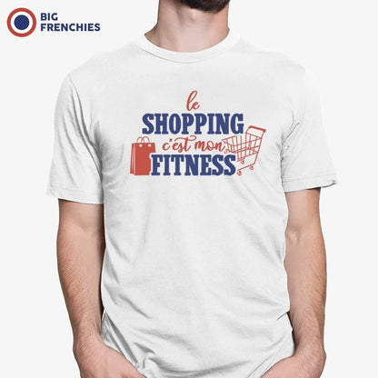 Le Shopping C'est Mon Fitness Men's Organic Cotton Tee - Create Marketplace
