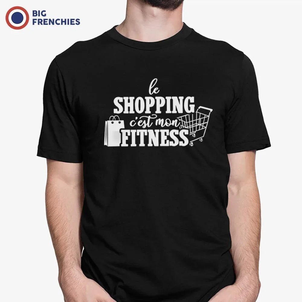 Le Shopping C'est Mon Fitness Men's Organic Cotton Tee - Create Marketplace