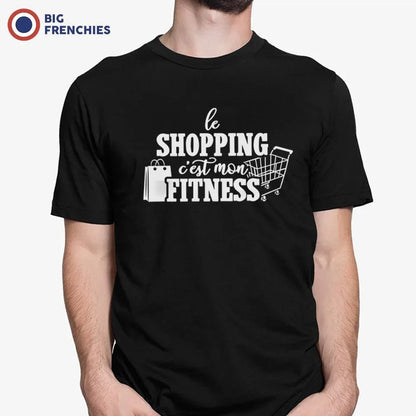 Le Shopping C'est Mon Fitness Men's Organic Cotton Tee - Create Marketplace