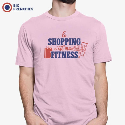 Le Shopping C'est Mon Fitness Men's Organic Cotton Tee - Create Marketplace