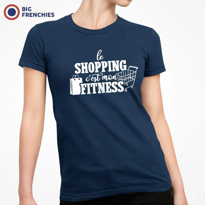 Le Shopping C'est Mon Fitness Women's Organic Cotton Tee - Create Marketplace
