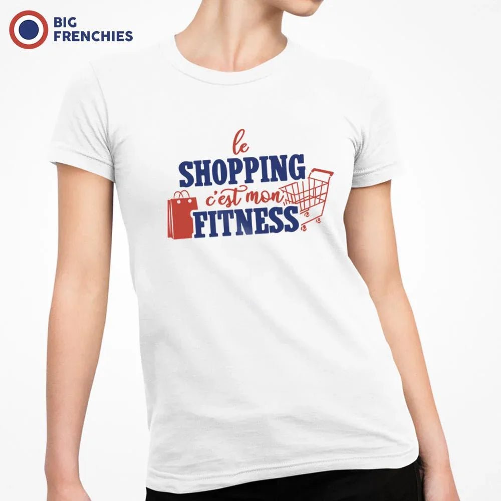 Le Shopping C'est Mon Fitness Women's Organic Cotton Tee - Create Marketplace