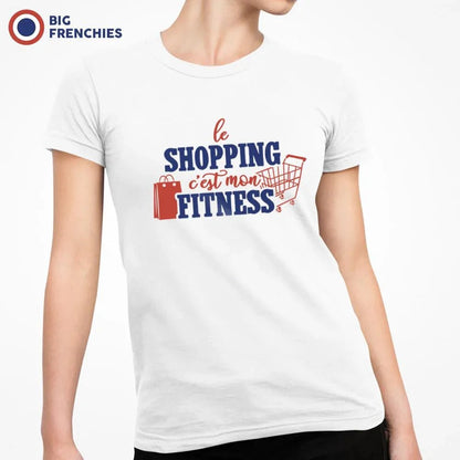 Le Shopping C'est Mon Fitness Women's Organic Cotton Tee - Create Marketplace