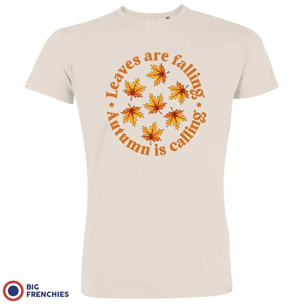 Leaves Are Falling Autumn Is Calling Men's Organic Cotton Tee - Create Marketplace