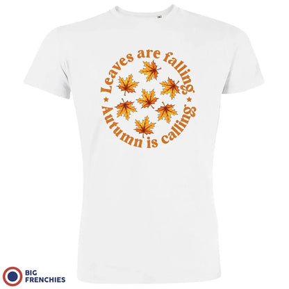 Leaves Are Falling Autumn Is Calling Men's Organic Cotton Tee - Create Marketplace