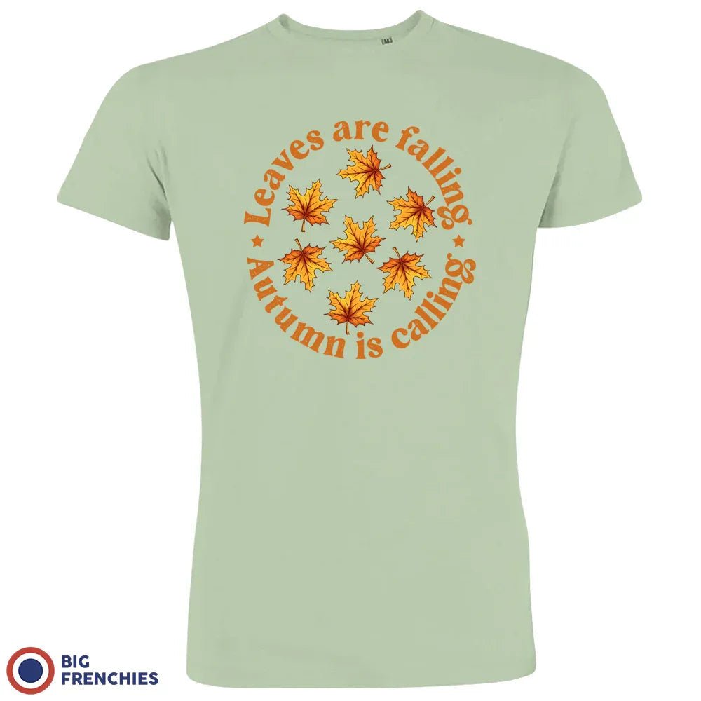 Leaves Are Falling Autumn Is Calling Men's Organic Cotton Tee - Create Marketplace